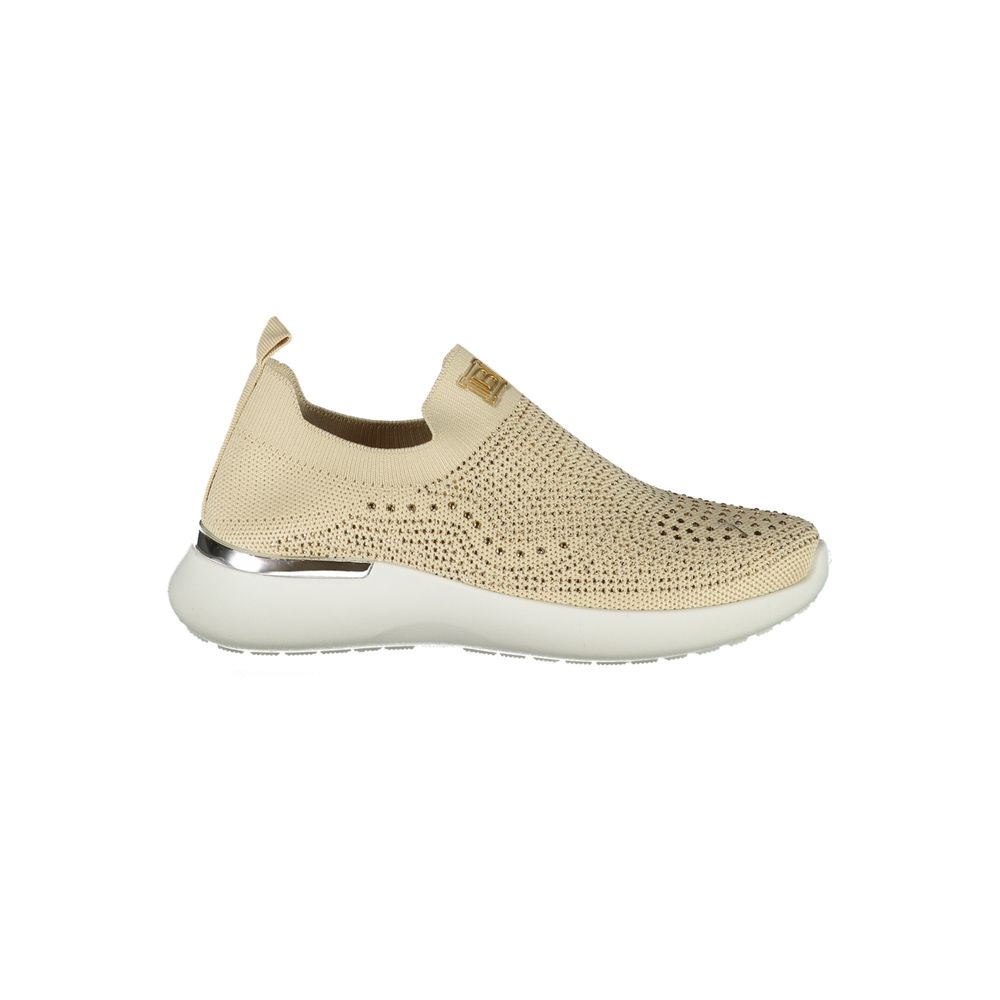 Laura Biagiotti Beige Women Sneaker with Rhinestones for Fashion Lovers