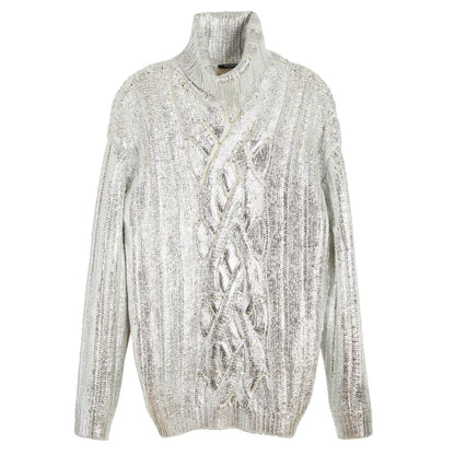 Balmain Brown Wool Turtleneck Sweater
