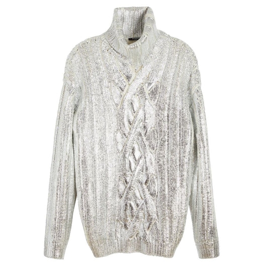 Balmain Brown Wool Turtleneck Sweater