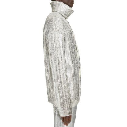 Balmain Brown Wool Turtleneck Sweater
