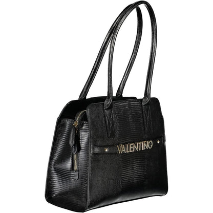 Valentino Bags Black Faux Leather Handbag with Shoulder Straps