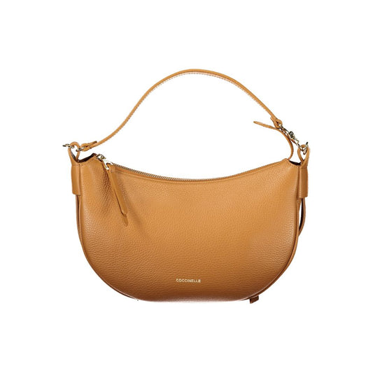 Coccinelle Brown Leather Handbag: Chic Everyday Companion