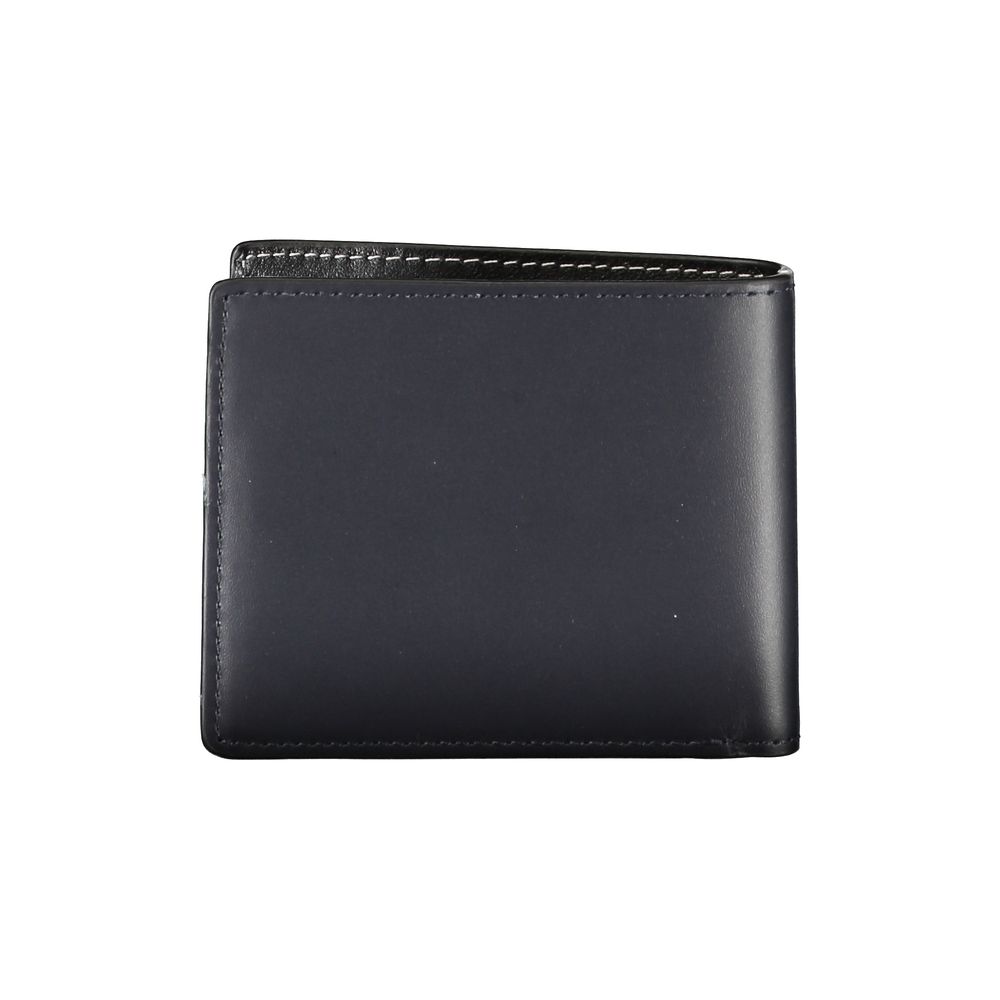 Tommy Hilfiger Elegant Blue Leather Bifold Wallet for Men