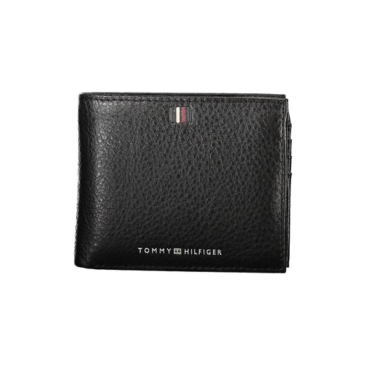 Tommy Hilfiger Black Leather Men's Wallet