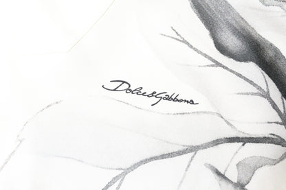 Dolce & Gabbana Ivory Silk Long Sleeves Casual Shirt