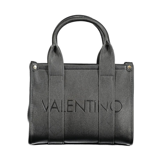 Valentino Bags Black Faux Leather Handbag with Shoulder Strap
