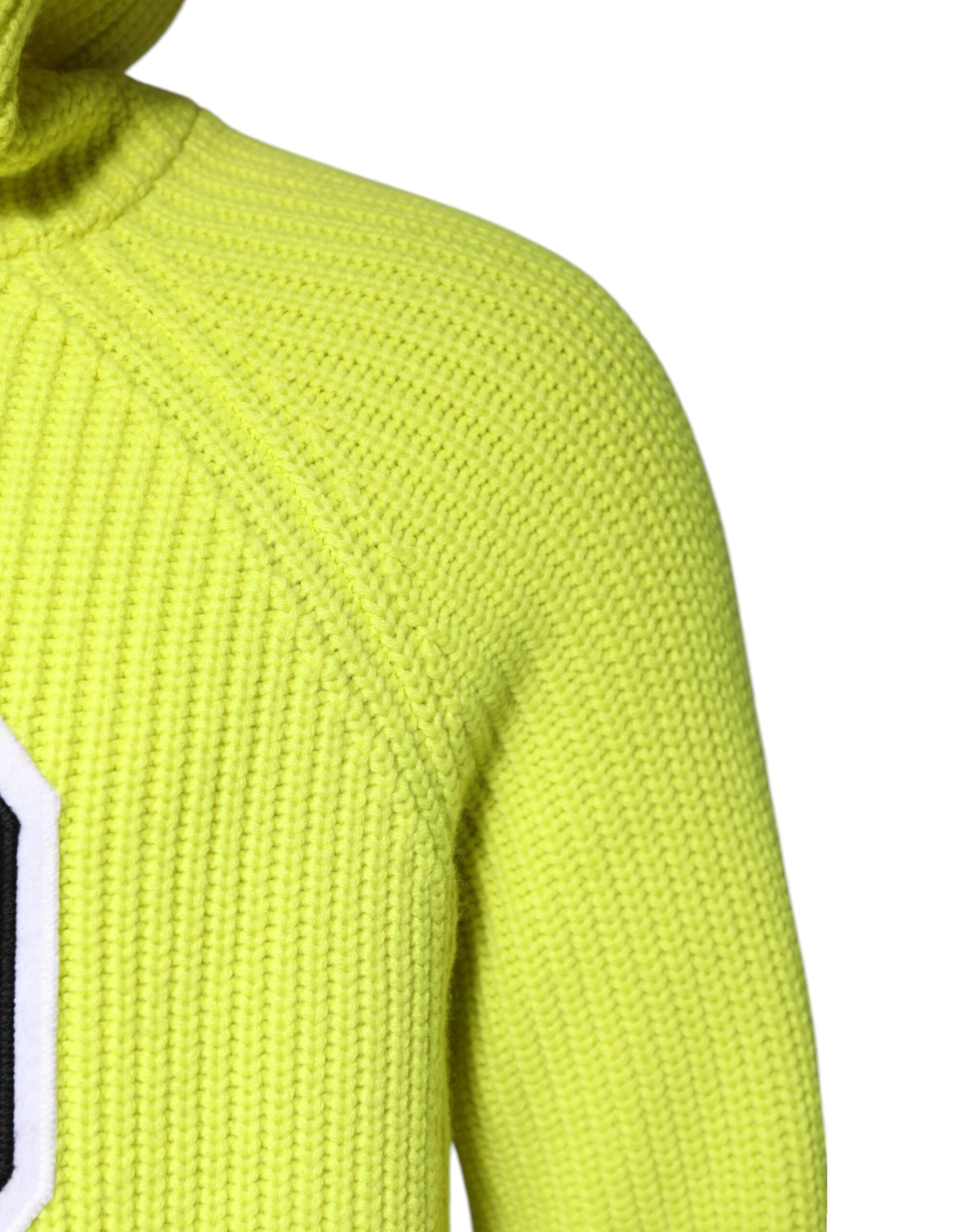 Dolce & Gabbana Green 69 Knit Hooded Pullover Sweater