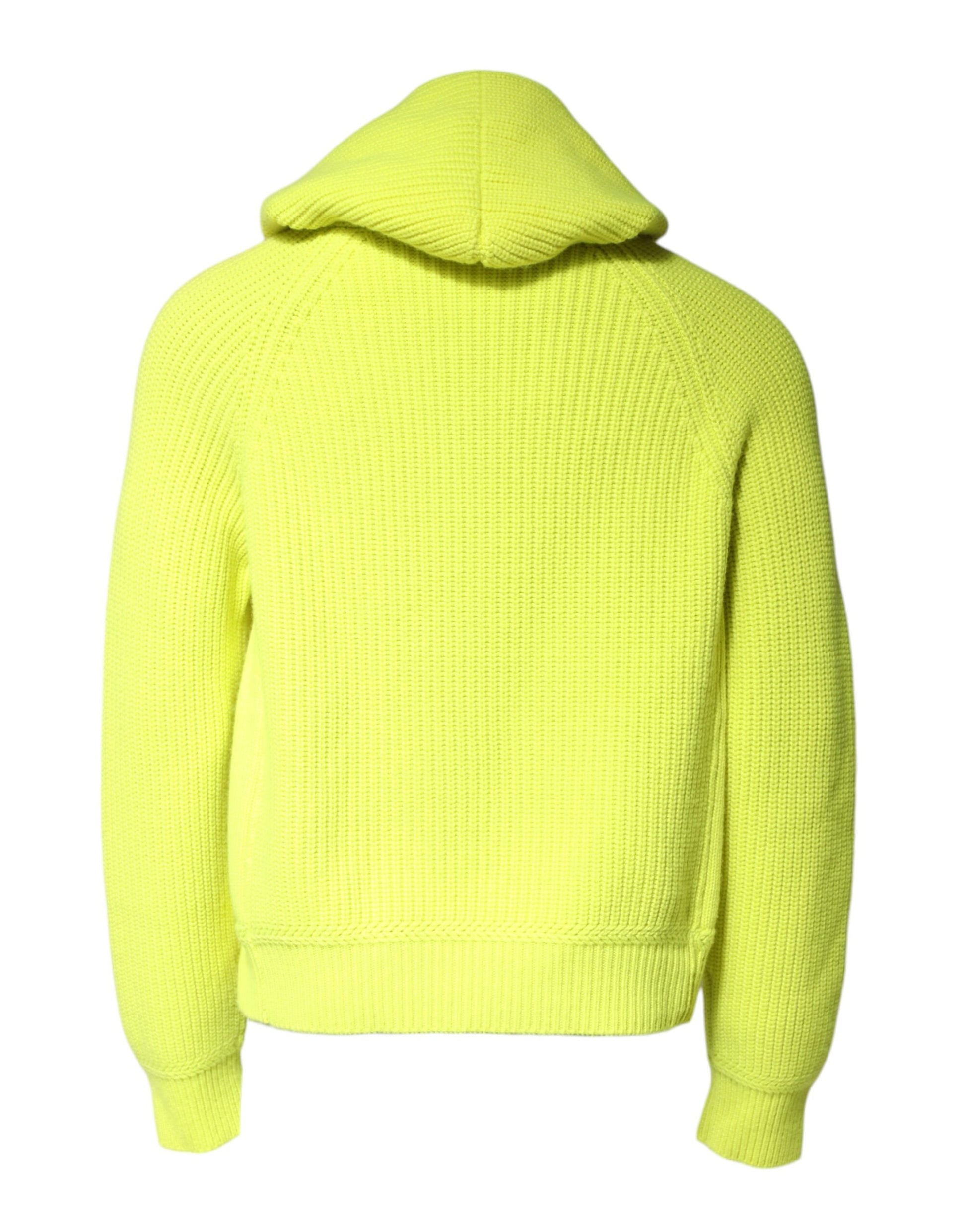 Dolce & Gabbana Green 69 Knit Hooded Pullover Sweater