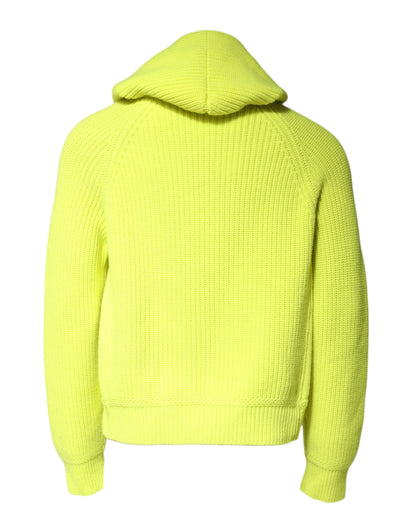 Dolce & Gabbana Green 69 Knit Hooded Pullover Sweater