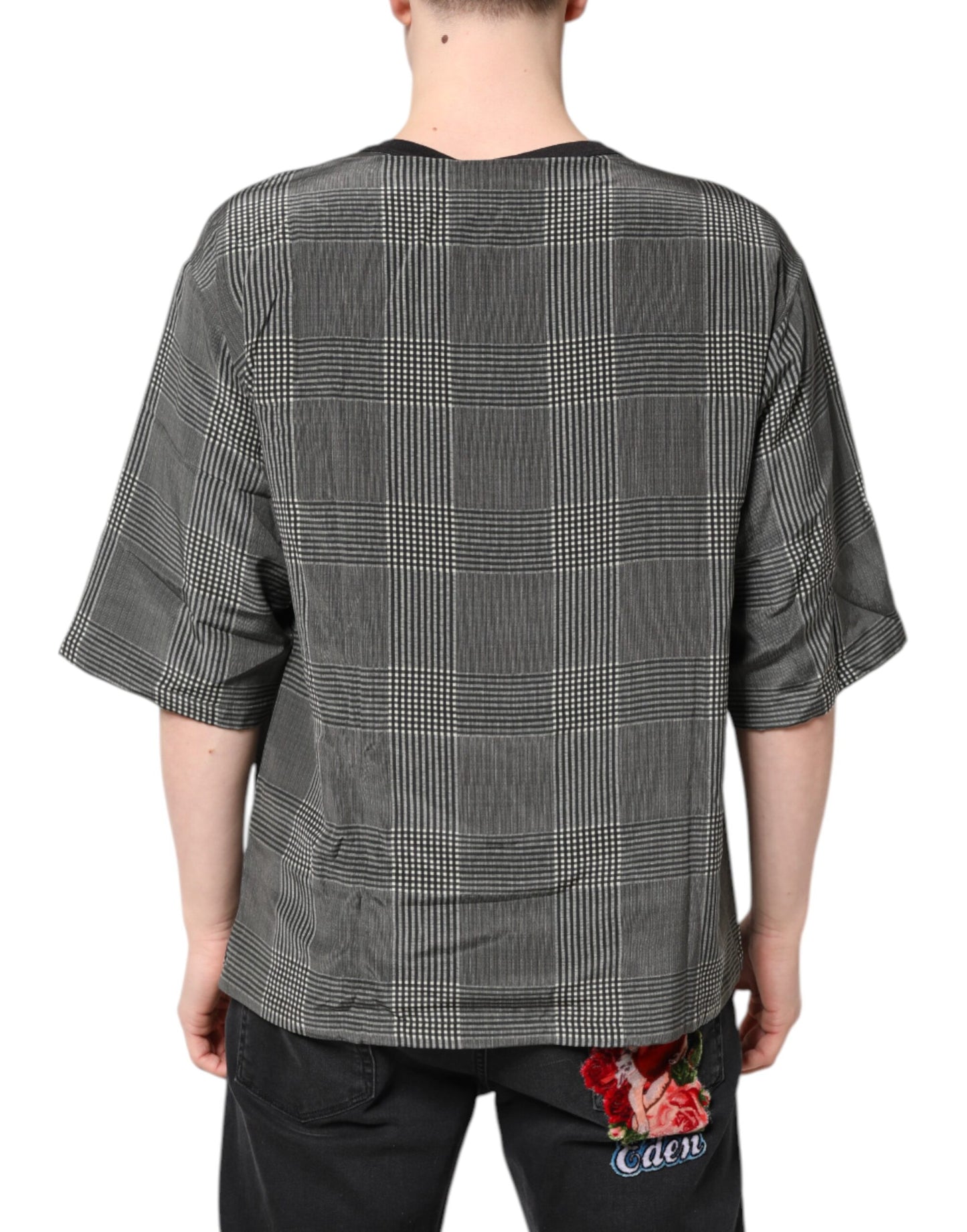 Dolce & Gabbana Black White Graphic Print Short Sleeve T-shirt