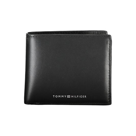 Tommy Hilfiger Sleek Black Leather Wallet for Men