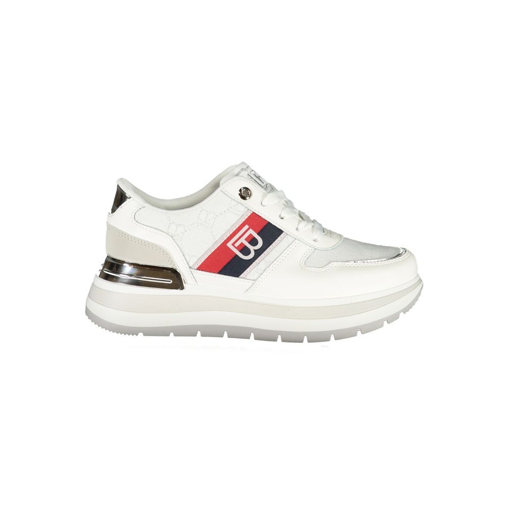 Laura Biagiotti White Women Sneakers with Iconic Logo for Casual Style