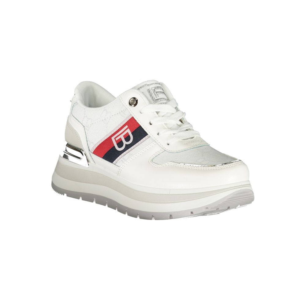 Laura Biagiotti White Women Sneakers with Iconic Logo for Casual Style