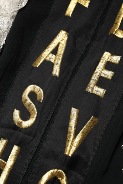 Dolce & Gabbana Black Fashion Devotion Embellished Mini Dress
