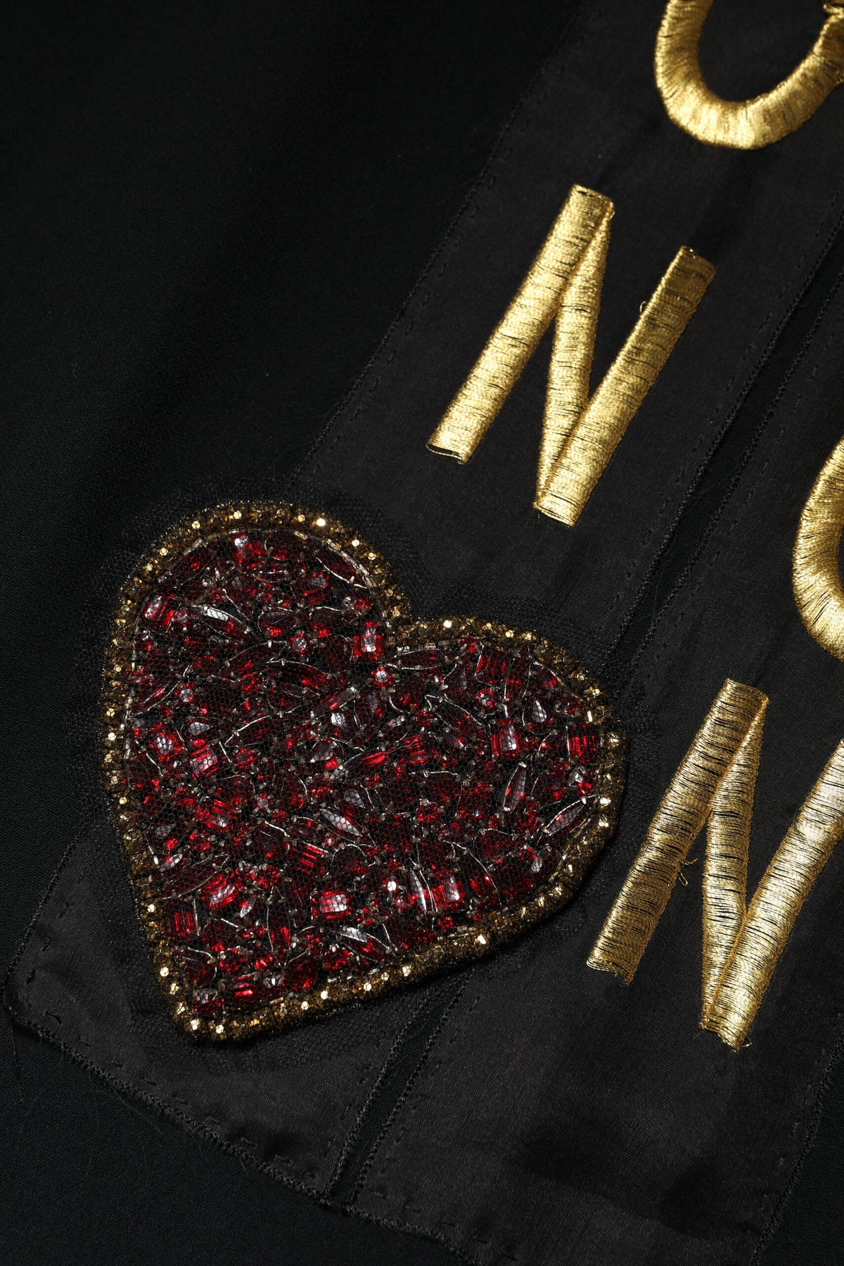 Dolce & Gabbana Black Fashion Devotion Embellished Mini Dress