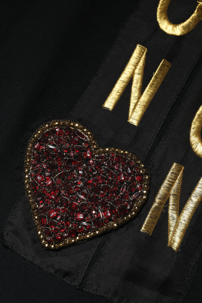 Dolce & Gabbana Black Fashion Devotion Embellished Mini Dress