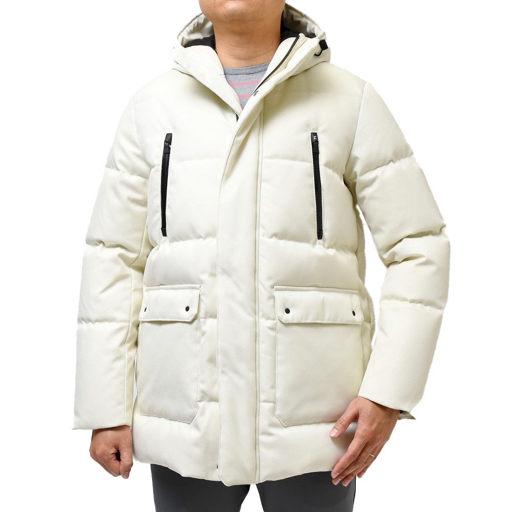 Herno White Polyester Medium Down Jacket with Hood