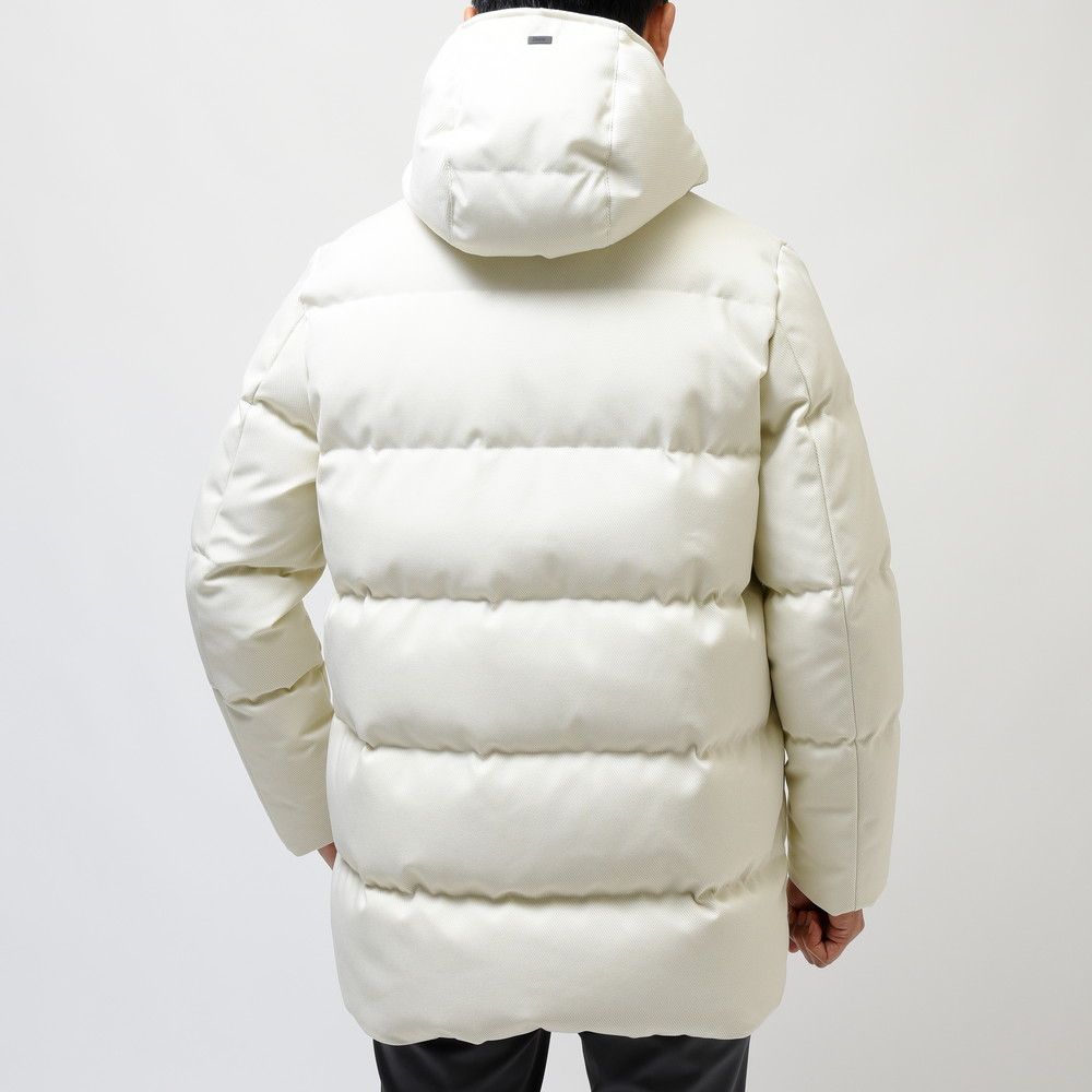 Herno White Polyester Medium Down Jacket with Hood