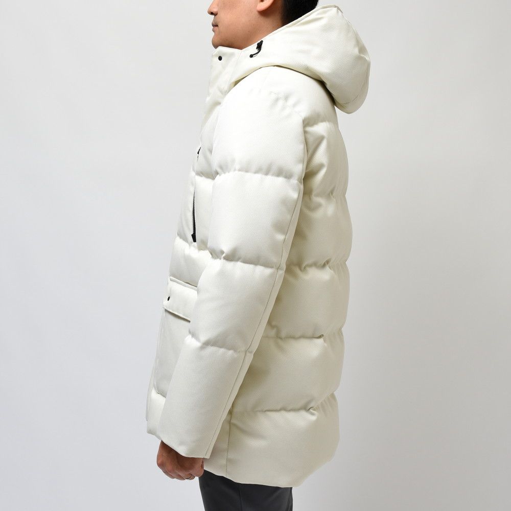 Herno White Polyester Medium Down Jacket with Hood