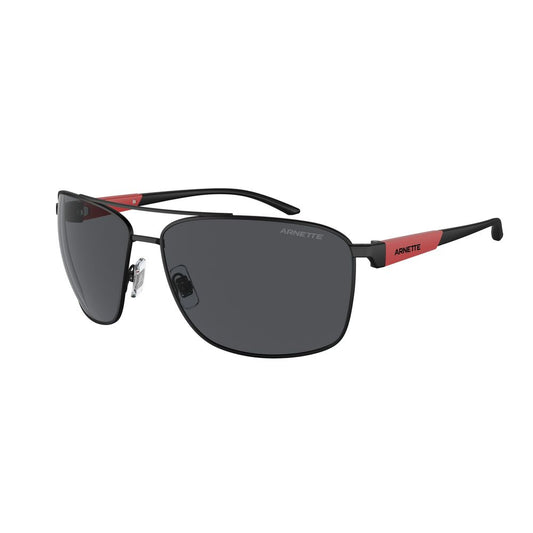 Arnette Men's Sunglasses – Black Resin Frame with Grey Lenses, 65mm