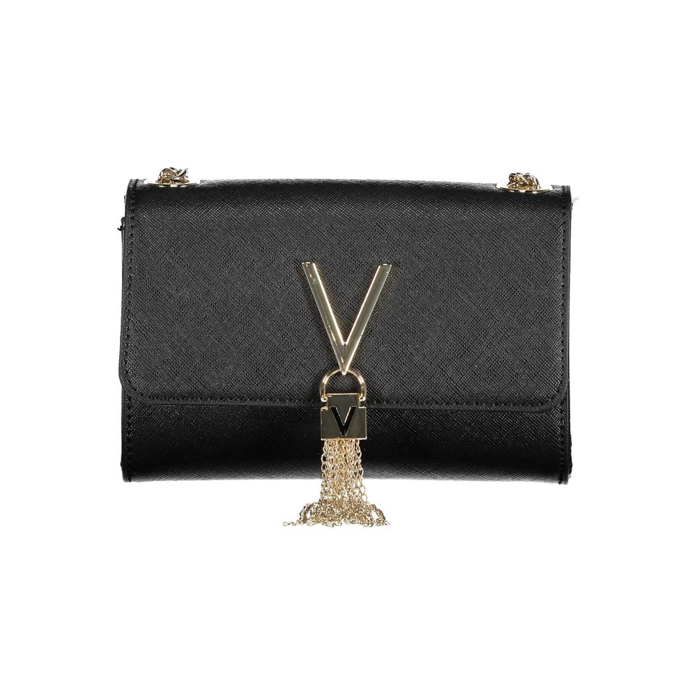 Valentino Bags Black Faux Leather Chain Shoulder Handbag