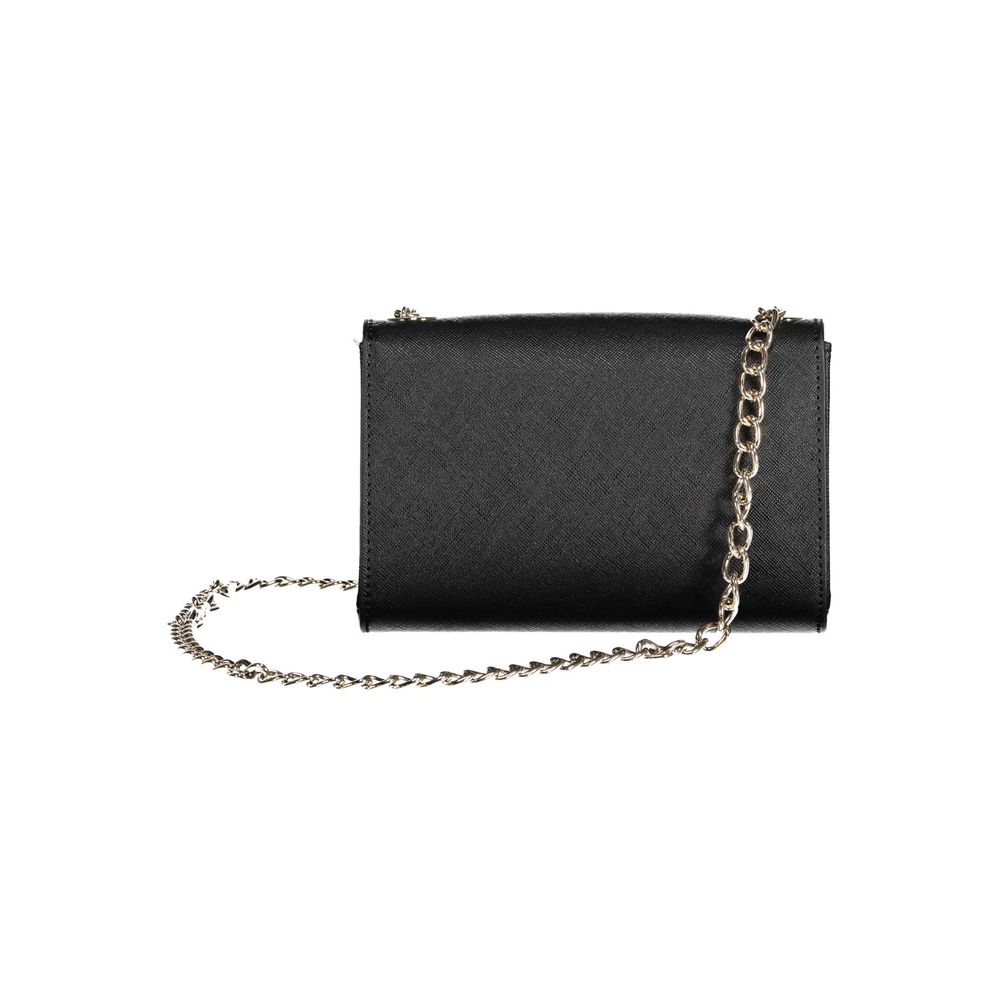 Valentino Bags Black Faux Leather Chain Shoulder Handbag