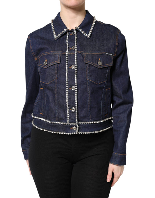 Dolce & Gabbana Crystal Embellished Denim Jacket