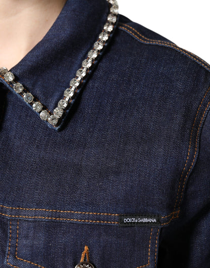 Dolce & Gabbana Crystal Embellished Denim Jacket