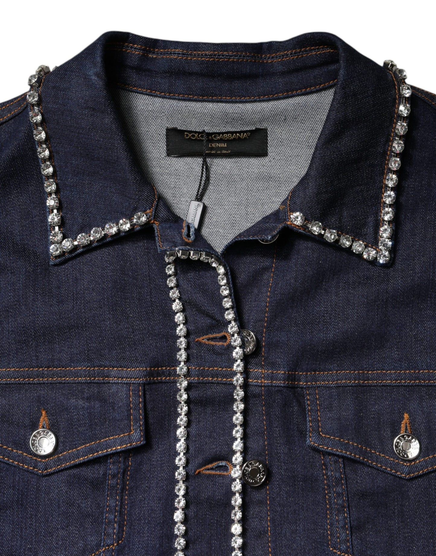 Dolce & Gabbana Crystal Embellished Denim Jacket