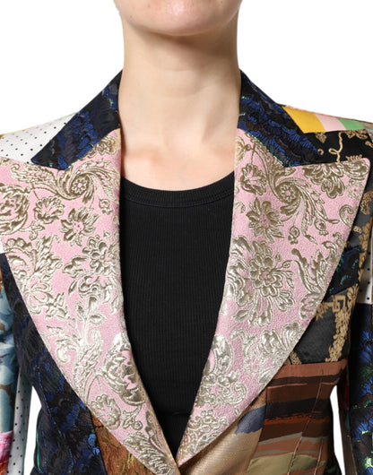 Dolce & Gabbana Multicolour Floral Patchwork Jacquard Jacket