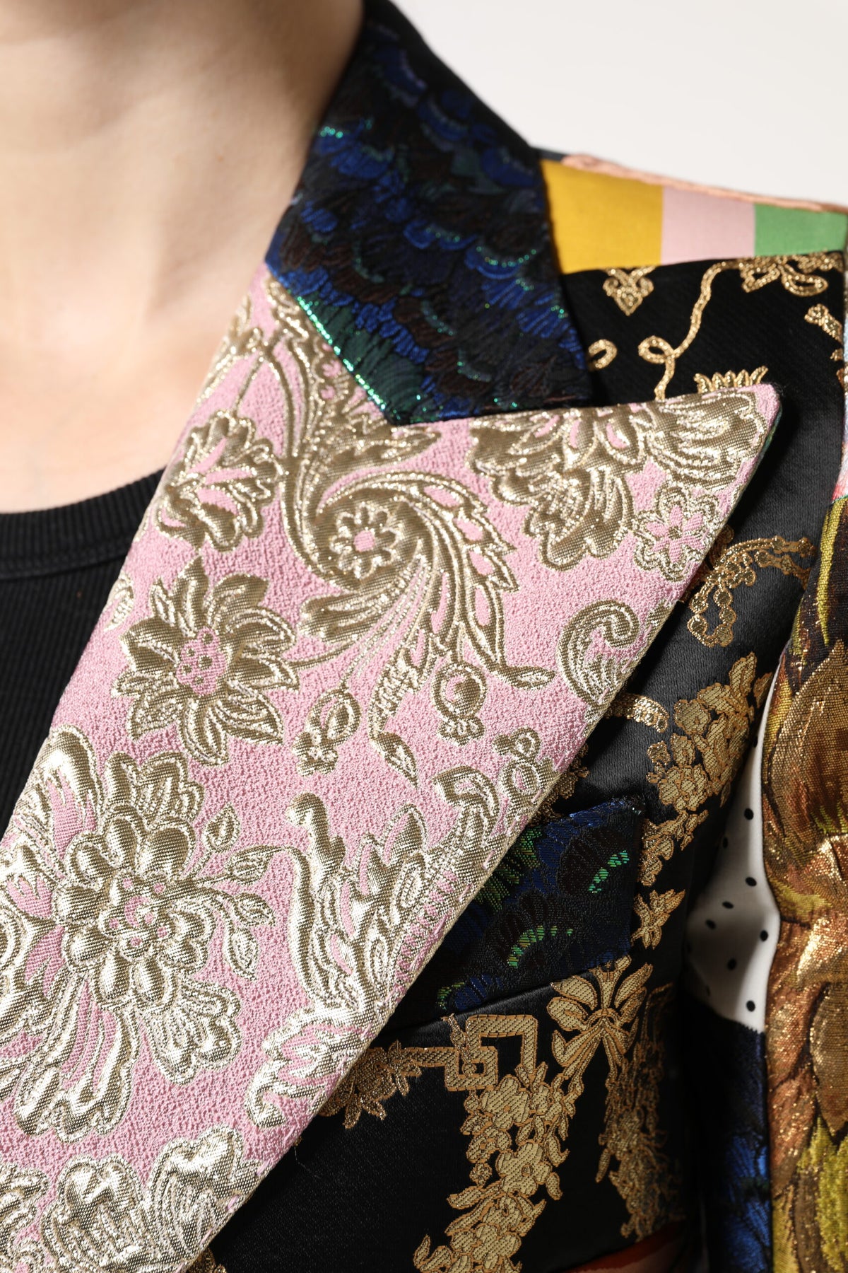 Dolce & Gabbana Multicolour Floral Patchwork Jacquard Jacket