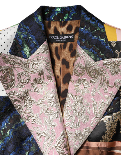 Dolce & Gabbana Multicolour Floral Patchwork Jacquard Jacket
