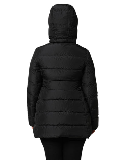 Dolce & Gabbana Black Puffer Hooded Zip Reversible Jacket – Preowned