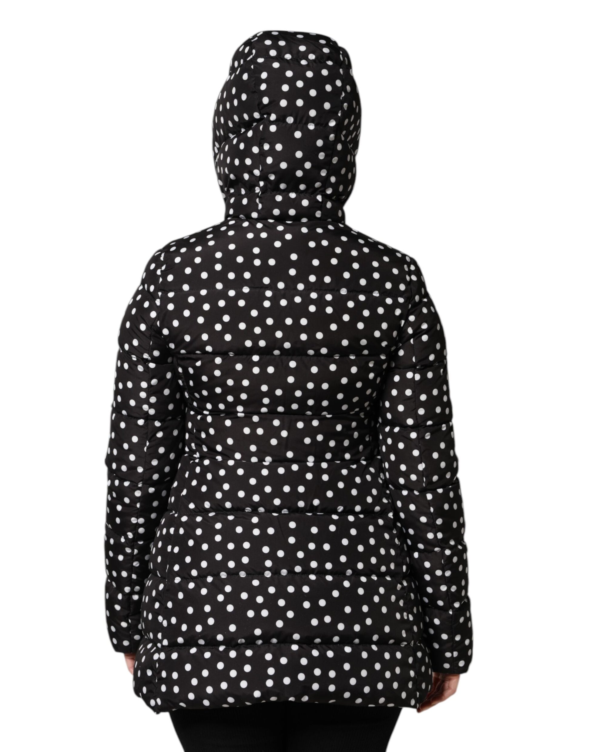 Dolce & Gabbana Black Puffer Hooded Zip Reversible Jacket – Preowned