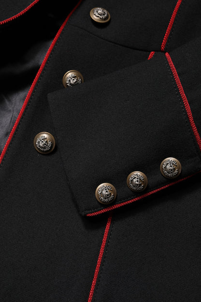 Dolce & Gabbana Black Wool Single Breasted Trench Coat Jacket