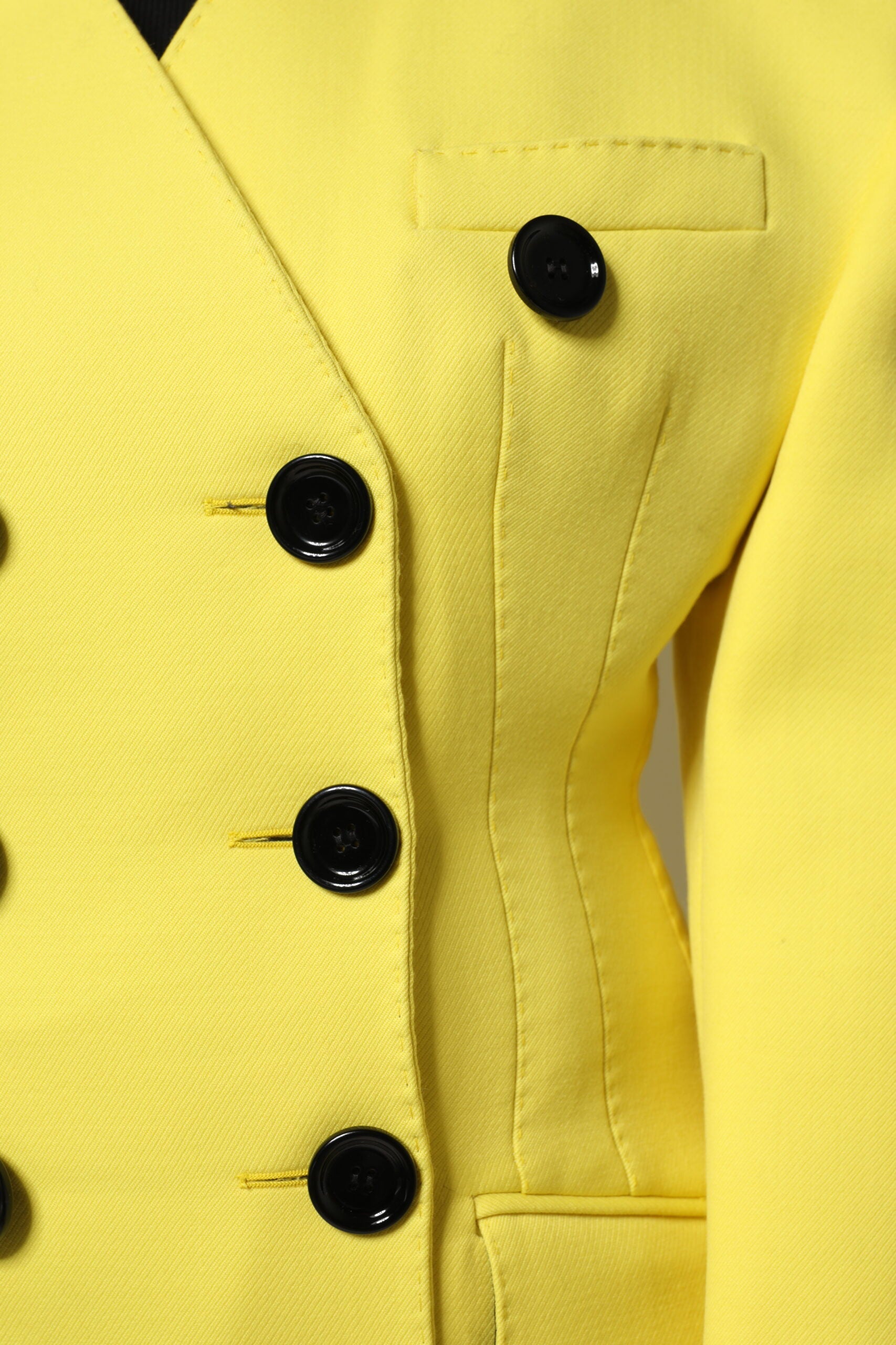 Dolce & Gabbana Yellow Double Breasted Trench Coat