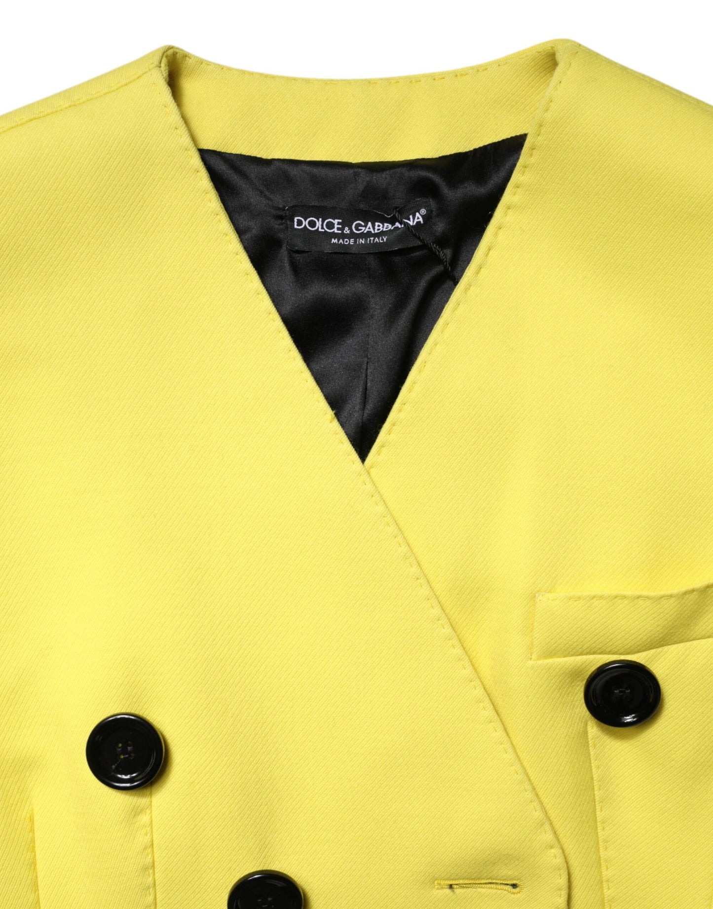Dolce & Gabbana Yellow Double Breasted Trench Coat