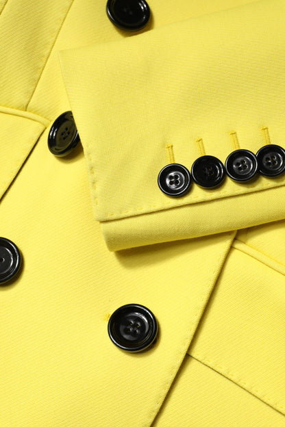 Dolce & Gabbana Yellow Double Breasted Trench Coat