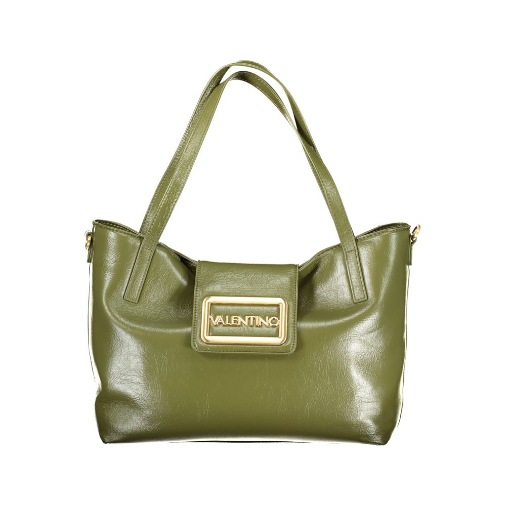 Mario Valentino Green Polyethylene Handbag with Removable Handle