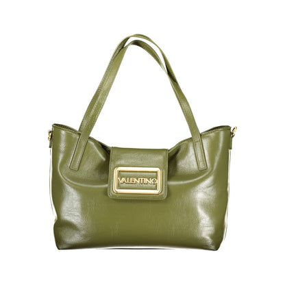 Mario Valentino Green Polyethylene Handbag with Removable Handle