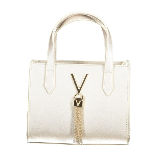 Mario Valentino Brown Faux Leather Handbag with Logo Detail