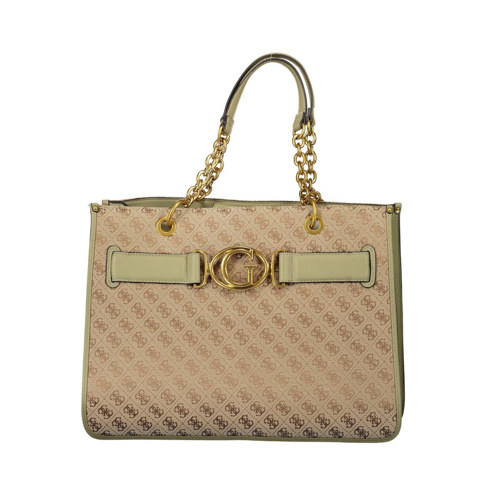 Guess Jeans Green Handbag – Faux Leather, Chic Design