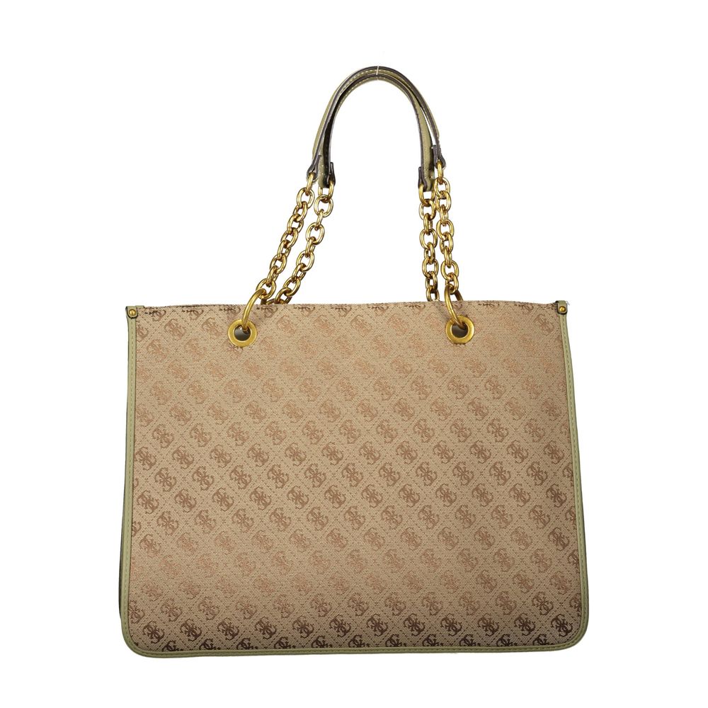 Guess Jeans Green Handbag – Faux Leather, Chic Design