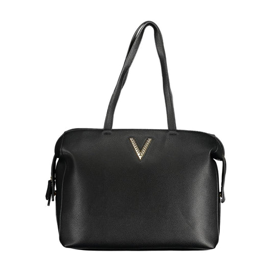 Valentino Bags Black Faux Leather Handbag with Shoulder Straps