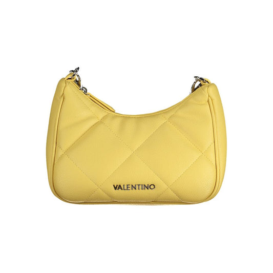Valentino Bags Yellow Faux Leather Handbag with Chain Handle