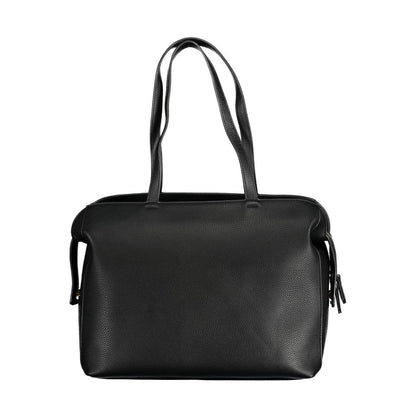 Valentino Bags Black Faux Leather Handbag with Shoulder Straps