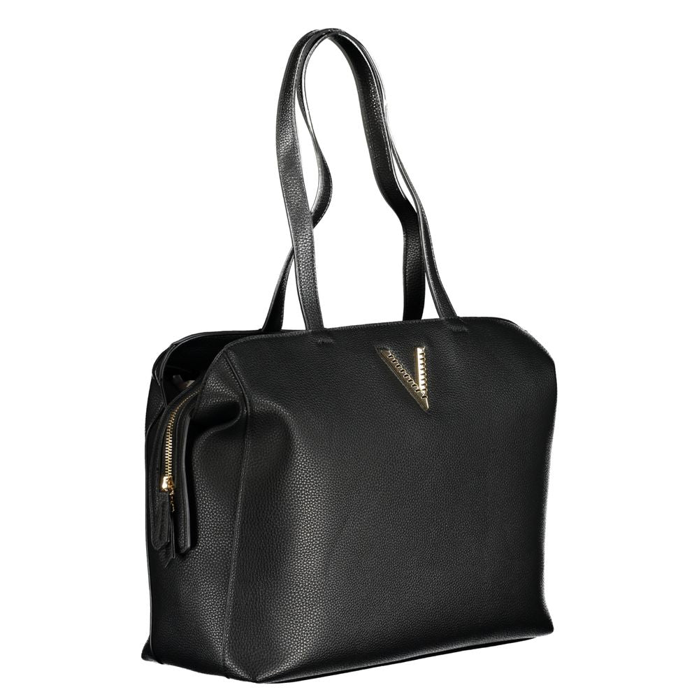 Valentino Bags Black Faux Leather Handbag with Shoulder Straps