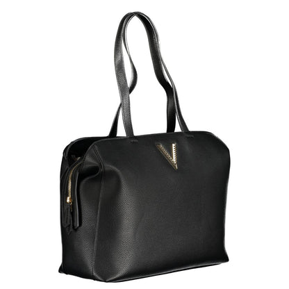 Valentino Bags Black Faux Leather Handbag with Shoulder Straps