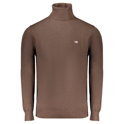 Norway 1963 Brown Polyester Sweater - Turtleneck Elegance