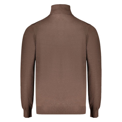 Norway 1963 Brown Polyester Sweater - Turtleneck Elegance